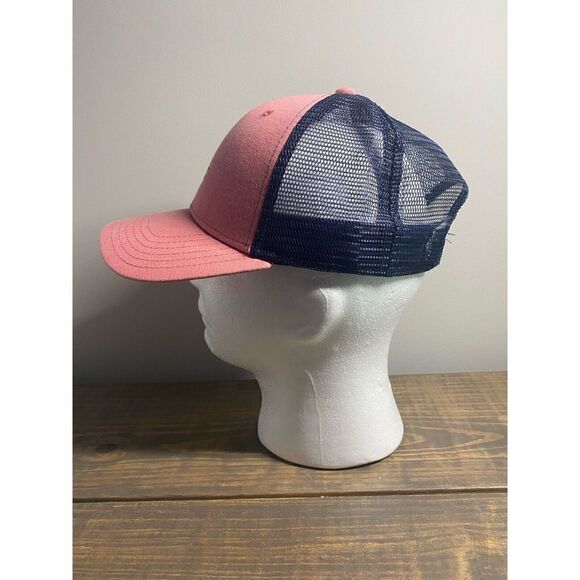 Vineyard Vines Cap Unisex Adjustable Pink/Salmon/Navy Whale Truckers Hat Mesh - Picture 5 of 8
